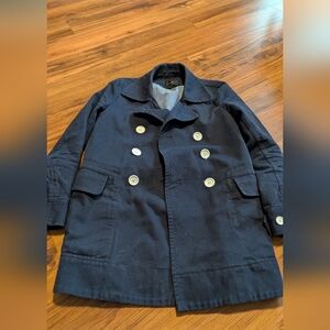 Women's J. Crew Dark Blue Double-Breasted Peacoat